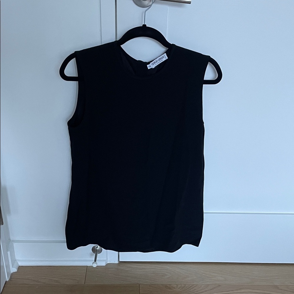 NWT Giorgio Armani Black Sleeveless Tank Top